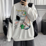 Men Hoodie Sweater Men's Loose Spring and Autumn Top Couple Long Sleeve T-shirt