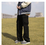 Men Sweatpants Japanese Men's Fashion Brand Loose Straight Mopping Pants