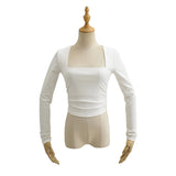 Women T-Shirt Long Sleeve T-shirt Female Autumn Slimming Bottoming Top