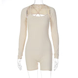 Women Jumpsuit Women's Autumn Sexy U Collar Tight Jumpsuit