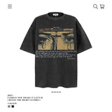 American vintage street T-shirt vintage men's loose