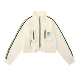 Women Hoodie Short Sweater for Women Loose Sports Jacket