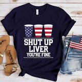 Women's Independence Day T Shirt round Neck Short Sleeve T-shirt Women's Top