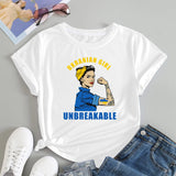 Ukraine Girl Clothes Jersey Ukrainian Flag Tshirt Women