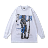 Men Long Sleeve Shirt Men's Spring and Autumn Wear Vintage Hip Hop Long Sleeve T-shirt Men and Women