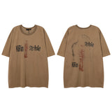 Men T Shirt Vintage Old Wash Couple Short Sleeve T-shirt Men and Women