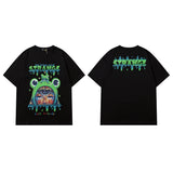 Men T Shirt Hip Hop Vintage Print Short Sleeves T-shirt Men and Women Casual