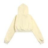 Women Hoodie Printed Cropped Hoodie Women's Autumn Casual Hoodie