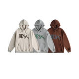 Unisex Hoodie Winter Retro University Style Loose Sweater Men and Women