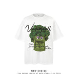 American vintage street T-shirt men's loose summer half-sleeved shirt