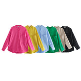 Women T-shirt Fall Women's Clothing Long Sleeve Loose Shirt
