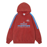 Men Hoodie Embroidered Letters Patchwork Hoodie