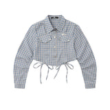 Women Long Sleeve Shirt Women's Autumn Leisure Contrast Color Lapels Shirt