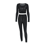 Women Co-Ord Set Summer Fashion Casual Sexy round Neck Two-Piece Set