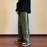 Men Sweatpants Striped Track Sweatpants Male Autumn Straight Pants