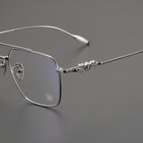 CHH Chrome Hearts Glasses Double Beam Ultra Light Titanium Frame Myopia Glasses Frame