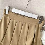 Women Skirt Vintage Spring High Waist Midi Skirt