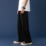 Men Sweatpants Ice Silk Pants Men's Trendy Loose Straight