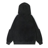 Men Hoodie Embroidered Letters Patchwork Hoodie