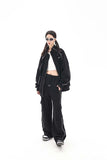 Unisex Jacket Fall Color-Blocking Zip Jacket