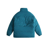 Unisex Sweater Winter Chest Print Cotton Coat with Solid Color