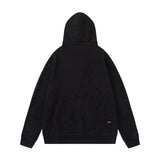 Amiri Hoodie AMI Patch Embroidery Letters Ripped Hooded Sweater Men and Women
