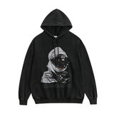 Unisex Vintage Hoodie Men and Women Printed Loose Hooded