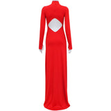Women Desses Long Sleeve Narrow Dress Formal Dress Red Carpet Dress