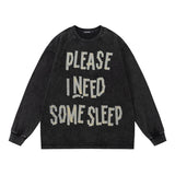 Men Long Sleeve Shirt Fashion Brand Casual Couple Long Sleeve T-shirt Retro Loose Men and Women