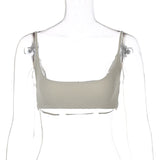 Women Halter Tops Spring Fashion Street Shooting Short Sports Top