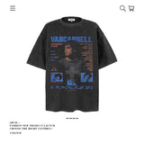 American vintage street T-shirt men's loose spring and summer half-sleeved shirt