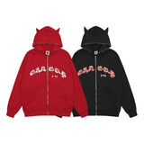 Men Hoodie Hoodie Coat Men's Loose Letter Printed Long Sleeve Band