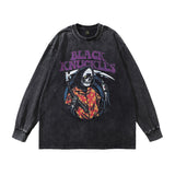 Men's Long Sleeve Shirt Printed Long-Sleeved T-shirt Men's and Women's Hiphop Preppy Style Distressed Top