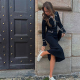 Women Sweater Dress Knitted Dress Fall/Winter Sweater Dress Lapel Tight