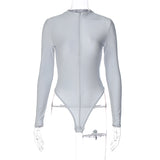Women Jumpsuit Fashion Sexy Long Sleeve Base Bodysuit