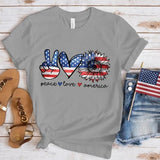 Women's Independence Day T Shirt round Neck Short Sleeve T-shirt Women's Top
