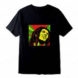 Rap Singer Bob Marley T-shirt Men's Fashion Cotton T-shirt
