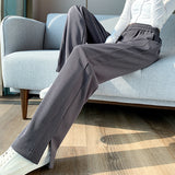 Palazzo Pants Wide-Leg Pants Spring and Autumn Women's High Waist Drooping Gray Casual