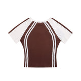 Women T-shirt Short Women's round Neck Slim Casual