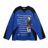Unisex long-sleeved shirt autumretro color matching