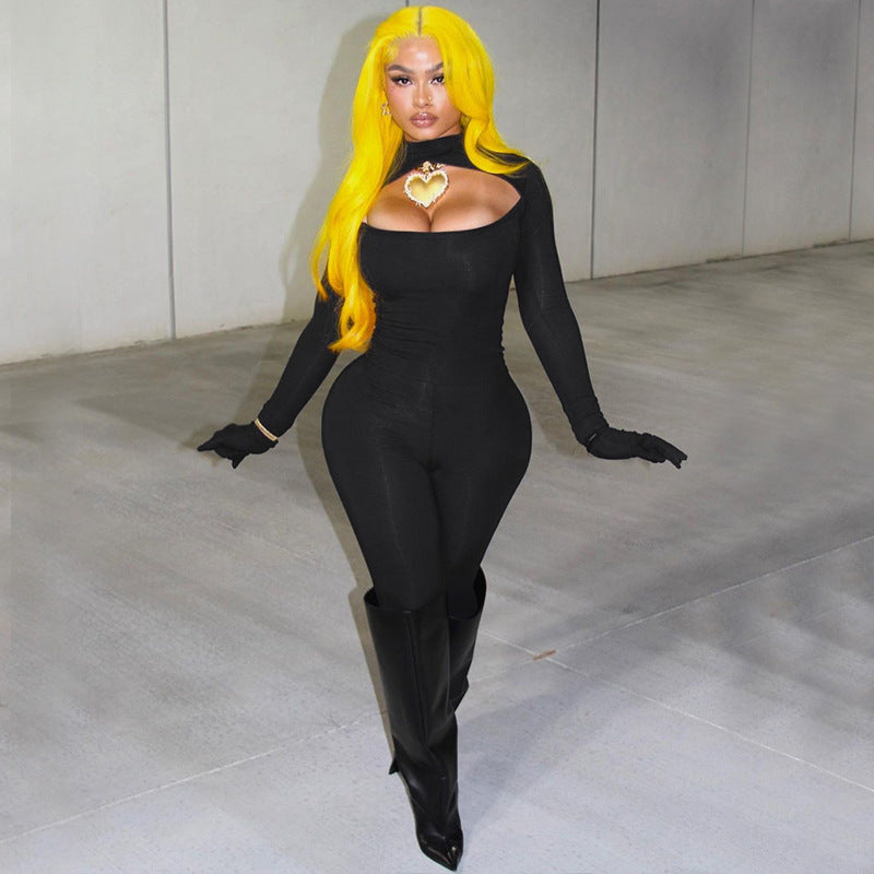 Women Jumpsuit Women's Spring Fashion Slim Solid Color Jumpsuit