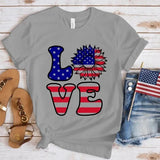 Women's Independence Day T Shirt round Neck Short Sleeve T-shirt Women's Top