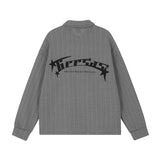 Men Hoodie Letter Embroidered Sweater Men's Casual Half Zipper Cardigan Lapel Pullover Top
