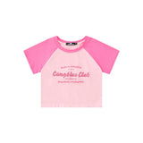Women T-shirt Patchwork Short-Sleeved T-shirt Girls' Tops Casual Summer