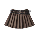 Women Skirt High Waist Suit Short Skirt Pleated Skirt