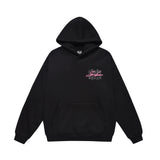 Men Fleece Lined Hoodie Hooded Sweater Loose Men's Clothing Ins Letter Embroidered Printed Pullover