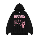 Men Hoodie Cartoon Letter Print Hoodie