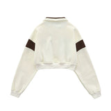 Women Hoodie Sweater Women's Loose Color Matching Long-Sleeved Top