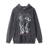Men Hoodie Hooded Sweater Men's Hip Hop Ins American Style Loose Distressed