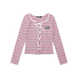 Women Long Sleeve T-shirt Short-Sleeved T-shirt Design Sense Girl Autumn Short